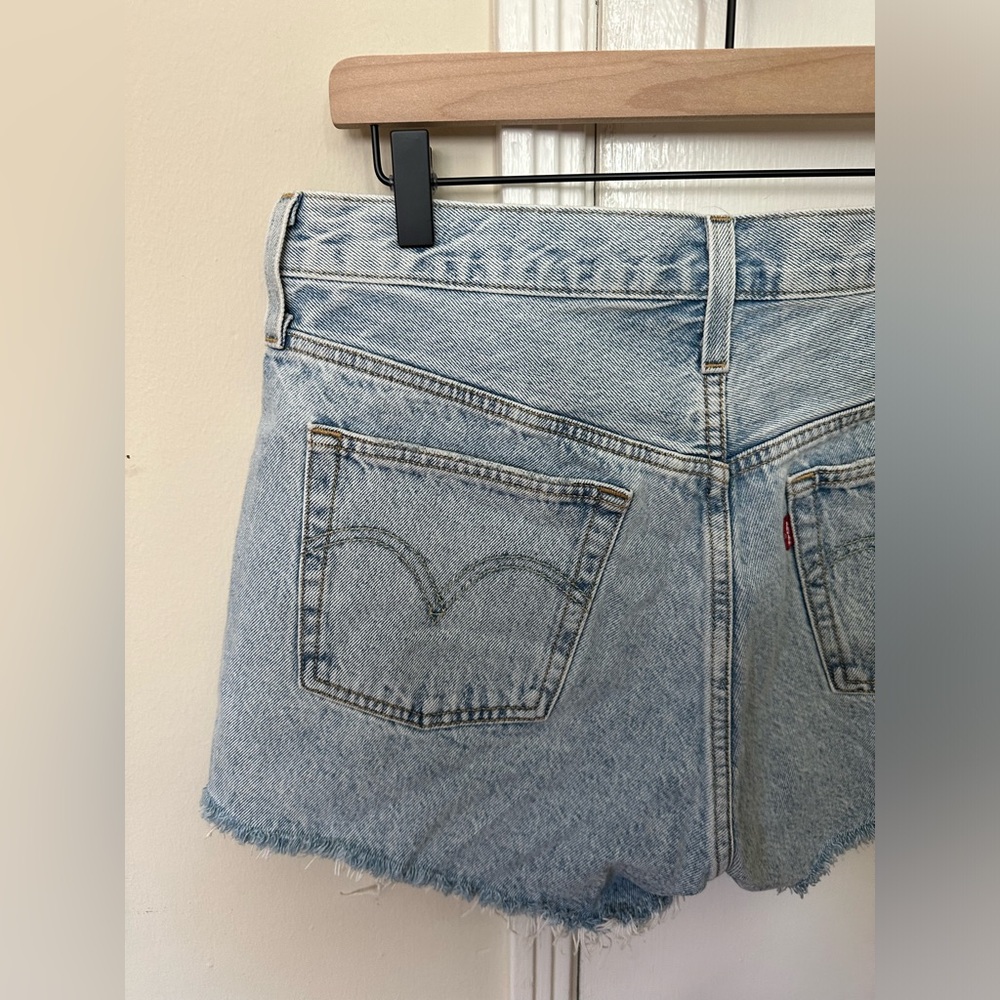 Levi's Light Blue Denim Cutoff Jean Shorts - Picture 8 of 14
